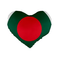 Roundel Of Bangladesh Air Force Standard 16  Premium Flano Heart Shape Cushions