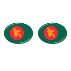 Flag Of Bangladesh, 1971 Cufflinks (oval) by abbeyz71