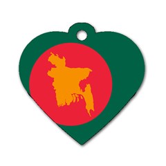 Flag Of Bangladesh, 1971 Dog Tag Heart (two Sides) by abbeyz71