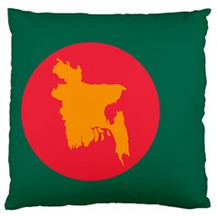 Flag Of Bangladesh, 1971 Large Flano Cushion Case (one Side) by abbeyz71