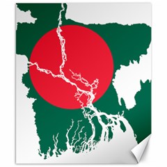 Flag Map Of Bangladesh Canvas 8  X 10  by abbeyz71