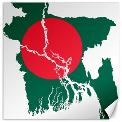 Flag Map Of Bangladesh Canvas 16  X 16   by abbeyz71