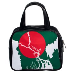 Flag Map Of Bangladesh Classic Handbags (2 Sides) by abbeyz71