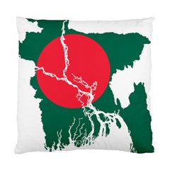 Flag Map Of Bangladesh Standard Cushion Case (one Side) by abbeyz71