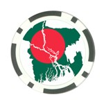 Flag Map of Bangladesh Poker Chip Card Guard (10 pack) Front