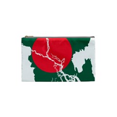 Flag Map Of Bangladesh Cosmetic Bag (small) 