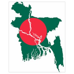 Flag Map Of Bangladesh Drawstring Bag (small)