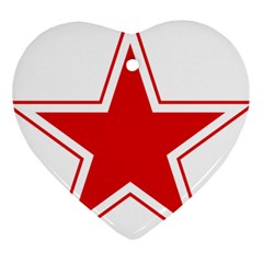 Roundel Of Belarusian Air Force Heart Ornament (two Sides) by abbeyz71