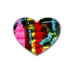 Totem 8 Rubber Coaster (heart)  by bestdesignintheworld