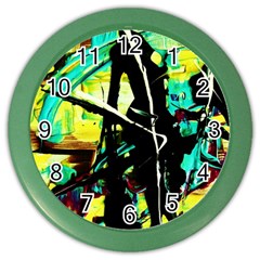 Dance Of Oil Towers 5 Color Wall Clocks