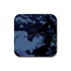 ?? ???????? - On A Bench Rubber Square Coaster (4 Pack)  by bestdesignintheworld