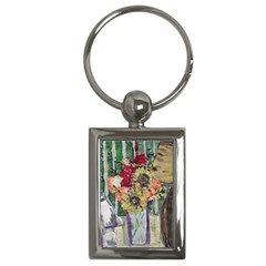 Sunflowers And Lamp Key Chains (rectangle) 