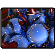 Spheres With Horns 3d Double Sided Fleece Blanket (large)  by Sapixe