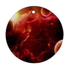 Space Red Ornament (round)