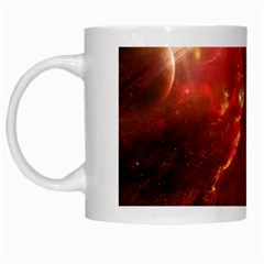 Space Red White Mugs