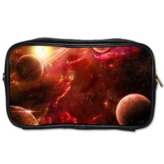 Space Red Toiletries Bags 2-side by Sapixe