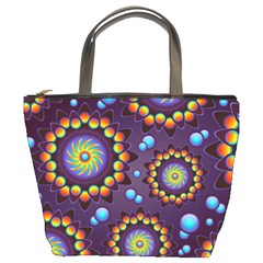 Texture Background Flower Pattern Bucket Bags by Sapixe