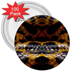 Textures Snake Skin Patterns 3  Buttons (100 Pack)  by Sapixe