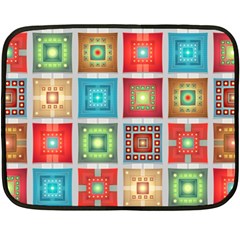 Tiles Pattern Background Colorful Fleece Blanket (mini) by Sapixe