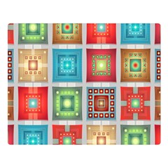 Tiles Pattern Background Colorful Double Sided Flano Blanket (large) 