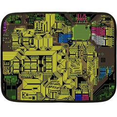 Technology Circuit Board Double Sided Fleece Blanket (Mini) 