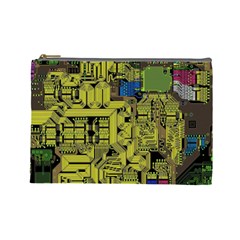 Technology Circuit Board Cosmetic Bag (large)  by Sapixe