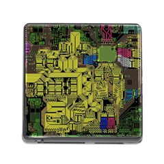 Technology Circuit Board Memory Card Reader (Square)