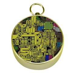 Technology Circuit Board Gold Compasses