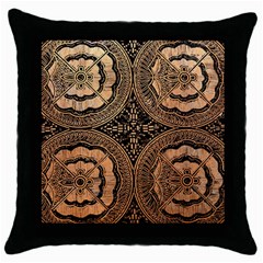 The Art Of Batik Printing Throw Pillow Case (black)