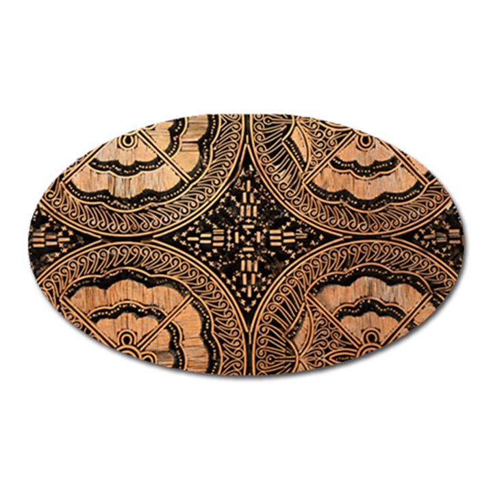 The Art Of Batik Printing Oval Magnet