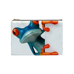 Tree Frog Illustration Cosmetic Bag (medium) 