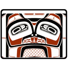 Traditional Northwest Coast Native Art Fleece Blanket (large)  by Sapixe