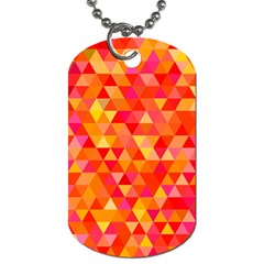 Triangle Tile Mosaic Pattern Dog Tag (two Sides)