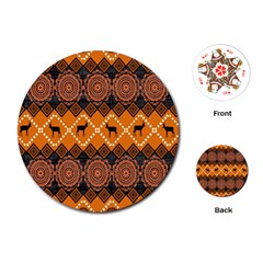 Traditiona  Patterns And African Patterns Playing Cards (round)  by Sapixe
