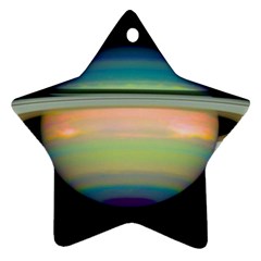 True Color Variety Of The Planet Saturn Star Ornament (two Sides) by Sapixe