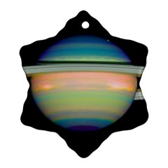 True Color Variety Of The Planet Saturn Ornament (Snowflake)