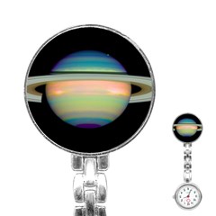 True Color Variety Of The Planet Saturn Stainless Steel Nurses Watch