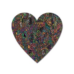 Trees Internet Multicolor Psychedelic Reddit Detailed Colors Heart Magnet by Sapixe