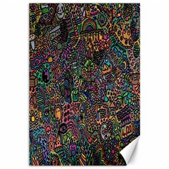 Trees Internet Multicolor Psychedelic Reddit Detailed Colors Canvas 12  X 18   by Sapixe