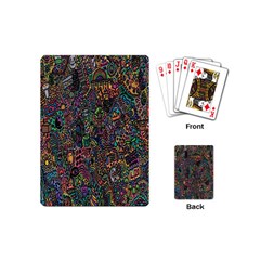 Trees Internet Multicolor Psychedelic Reddit Detailed Colors Playing Cards (mini)  by Sapixe