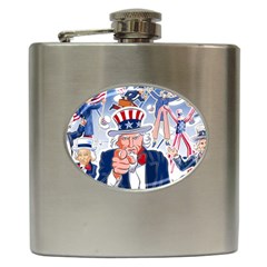 United States Of America Celebration Of Independence Day Uncle Sam Hip Flask (6 Oz)