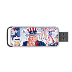 United States Of America Celebration Of Independence Day Uncle Sam Portable Usb Flash (one Side) by Sapixe