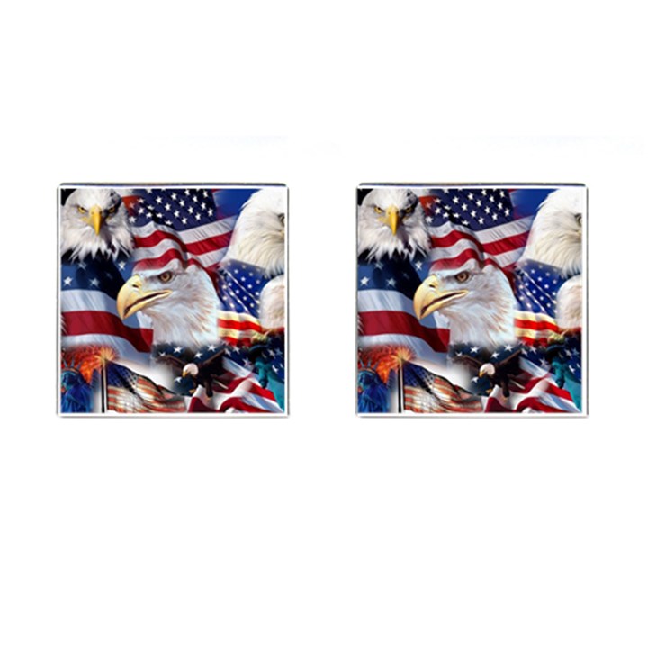 United States Of America Images Independence Day Cufflinks (Square)