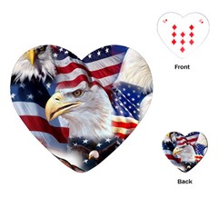 United States Of America Images Independence Day Playing Cards (heart)  by Sapixe