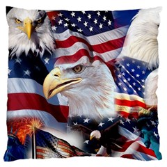 United States Of America Images Independence Day Large Flano Cushion Case (one Side)