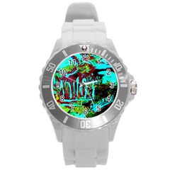 Monastery Estate Round Plastic Sport Watch (l) by bestdesignintheworld