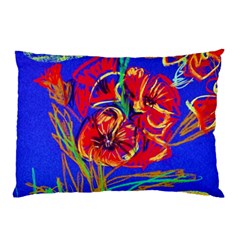 Red Poppies Pillow Case (two Sides) by bestdesignintheworld