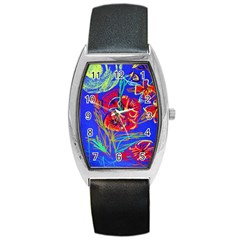 Dscf1376 -red Poppies Barrel Style Metal Watch by bestdesignintheworld