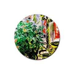 Dscf2188 -- plant in the room Rubber Round Coaster (4 pack) 