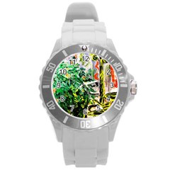 Dscf2188 -- plant in the room Round Plastic Sport Watch (L)